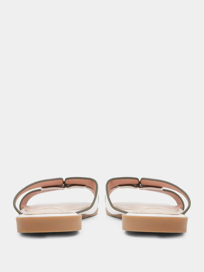 Styli white Styli Cut-Out Strap Flat Sandals for Women | Best Price UAE