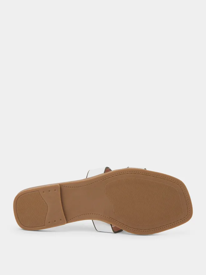 Styli white Styli Cut-Out Strap Flat Sandals for Women | Best Price UAE