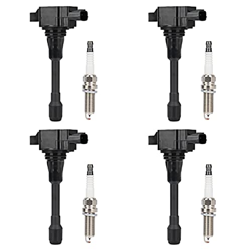 MiKaFex 4Pcs UF549 Ignition Coil Pack and 9029 Iridium Spark Plug Compatible with Nissan Altima Versa Sentra Rogue Cube QX60 NV200 2.5L 2.0L 1.8L 1.6L - Image 1