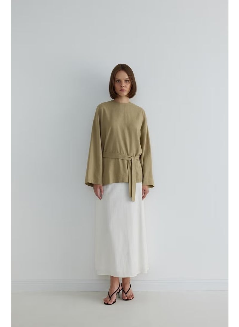 Suud Collection White Serena Flared Skirt - Image 5