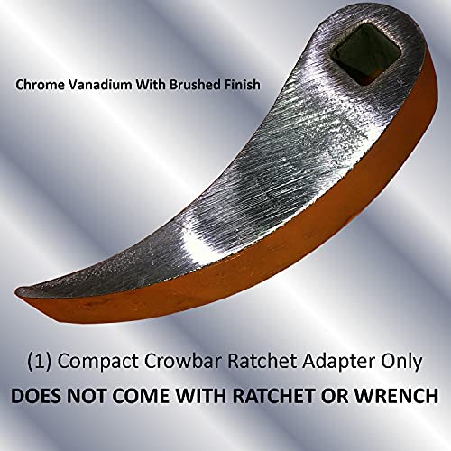 Keyfit Tools Crowbar Adapter Head (1) Ratcheting Indexing Ultra Compact Adjustable Pry Bar Wrecking Bar Fits In Your Tool Box Fits On 3/8 Drive Ratchet Or Open End Wrench - Image 2