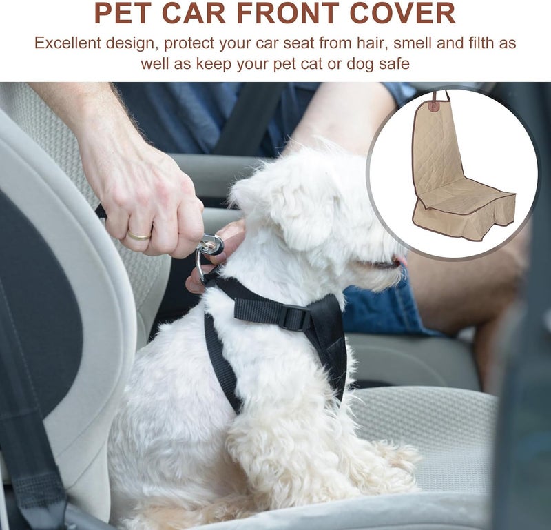 ibasenice Dog Car Seat Cover Front Mat, Waterproof Pet Seat Protector, Dirt-Resistant Cushion for Travel and Car Use - Image 3