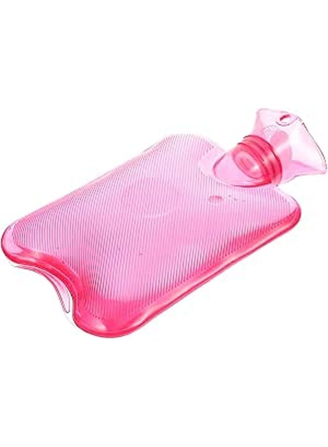 Soft Pink Hot Water Bag for Muscle Pain Joint Relief and Menstrual Cramps Hand Warmer - Image 1