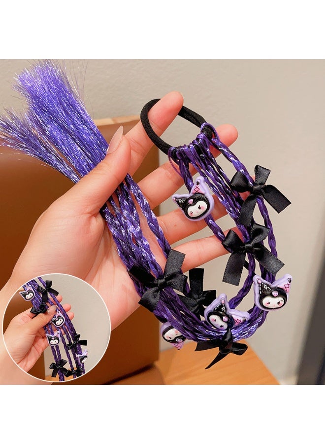 إسكدنيا إكسسوارات شعر ناعمة وجميلة للأطفال مع ذيل حصان مضفر، حزمة مكونة من 5 قطع.