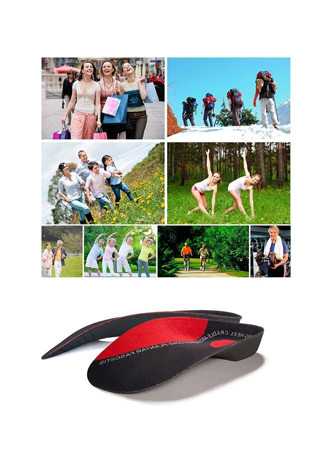 Generic - High Arch Supports Orthotic Insoles Support Pain Relief Orthotics Flat Feet Over-Pronation Heel Spur Pain Relief Shoe Inserts for Walking Running Sport - Image 1