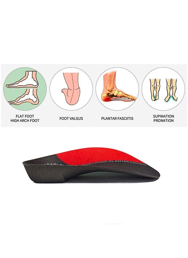 Generic - High Arch Supports Orthotic Insoles Support Pain Relief Orthotics Flat Feet Over-Pronation Heel Spur Pain Relief Shoe Inserts for Walking Running Sport - Image 1