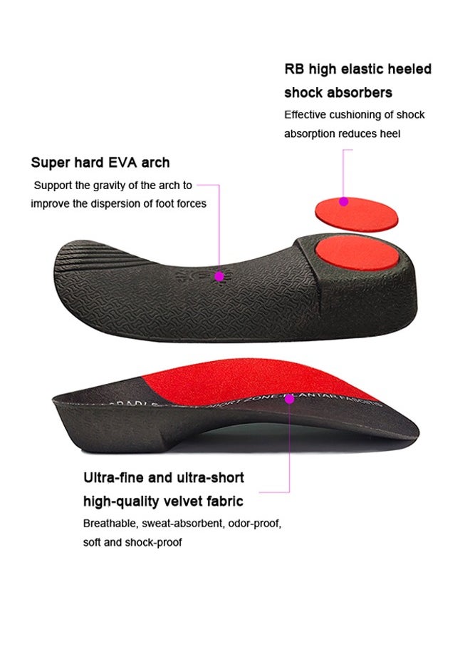 Generic - High Arch Supports Orthotic Insoles Support Pain Relief Orthotics Flat Feet Over-Pronation Heel Spur Pain Relief Shoe Inserts for Walking Running Sport - Image 1