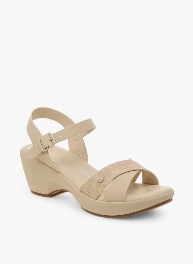 Flora Bella By Shoexpress Womens Comfort Mid Block Sandals With Slingback Closure
