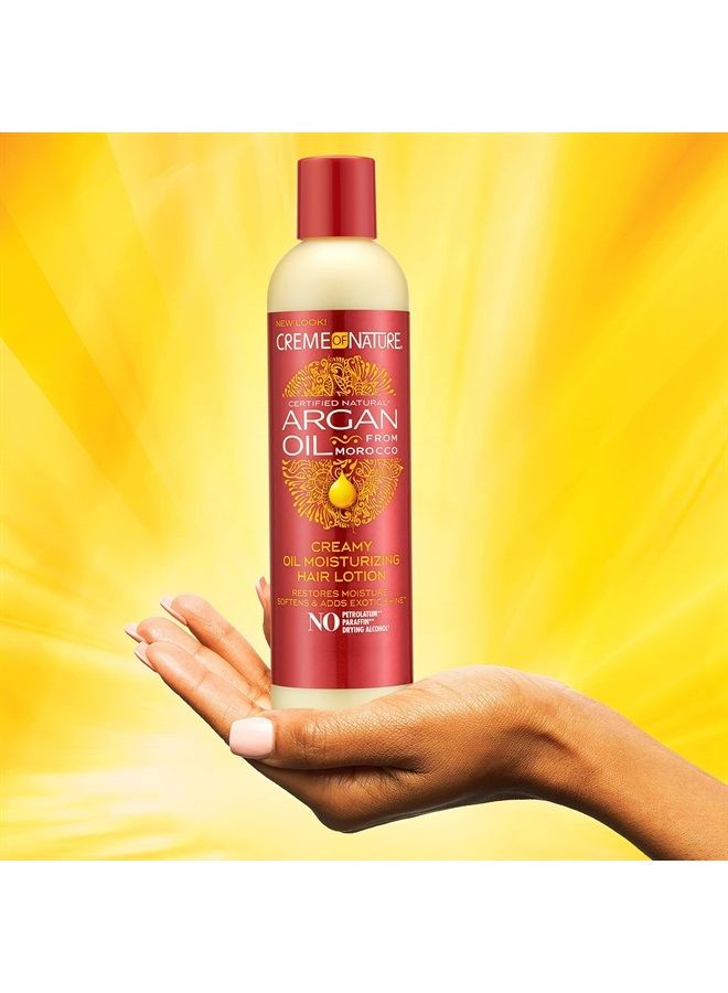 Creme of Nature Argan Oil Hair Lotion by Creme of Nature, Creamy Oil Mousturizer to Help Restore Moisture and Add Shine, 8.45 Fl Oz 