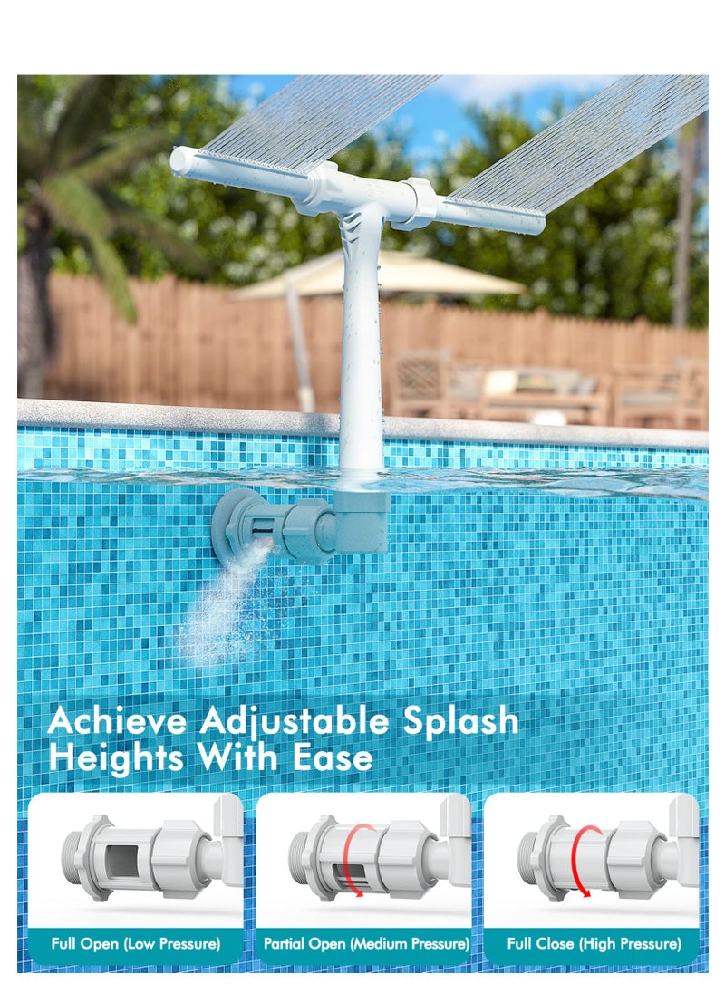 Generic - Adjustable Dual Spray Pool Fountain for Above Ground/Inground Pools - 2-in-1 Waterfall Sprinkler for Cooling & Relaxation, Perfect Swimming Pool Spa Accessory. - Image 1