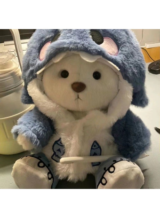 [only Sell Clothes] Internet Celebrity 30cm Jointed Bear Plush Doll Doll Replacement Clothes Teddy Bear Jumpsuit-Color:Belle Hat Jumpsuit Does Not Include Bears-Height:30cm - Image 2