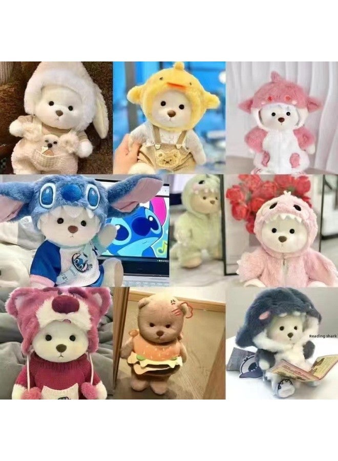 [only Sell Clothes] Internet Celebrity 30cm Jointed Bear Plush Doll Doll Replacement Clothes Teddy Bear Jumpsuit-Color:Belle Hat Jumpsuit Does Not Include Bears-Height:30cm - Image 4