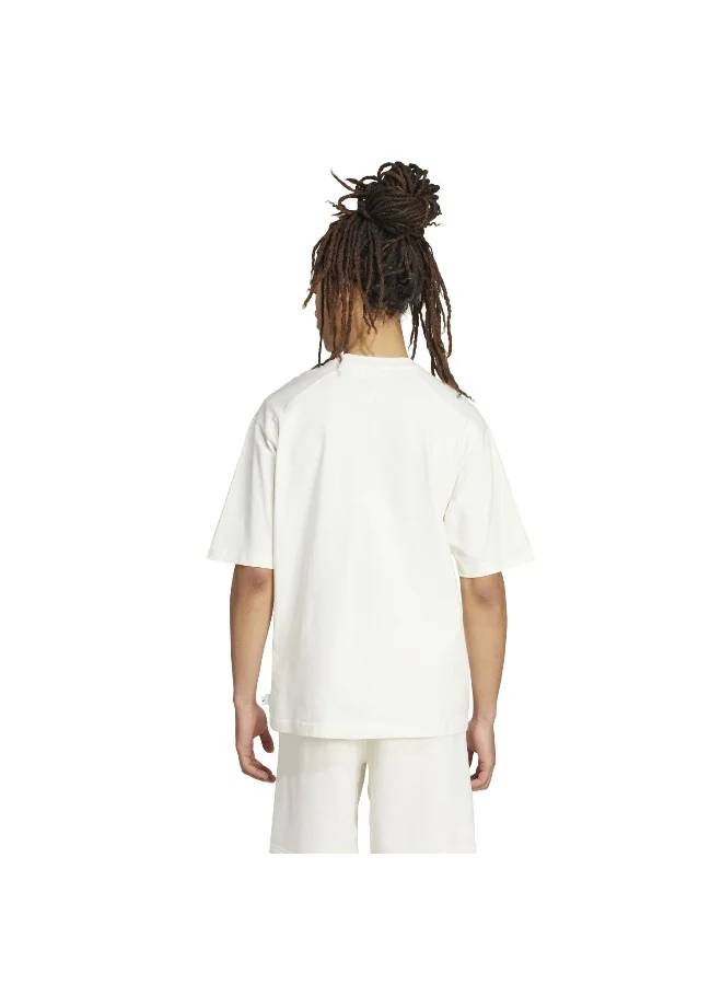 adidas Adidas M Dog Ftball T White Graphic Tee (Short Sleeve) T-Shirts For Men