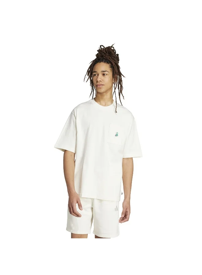 adidas Adidas M Dog Ftball T White Graphic Tee (Short Sleeve) T-Shirts For Men