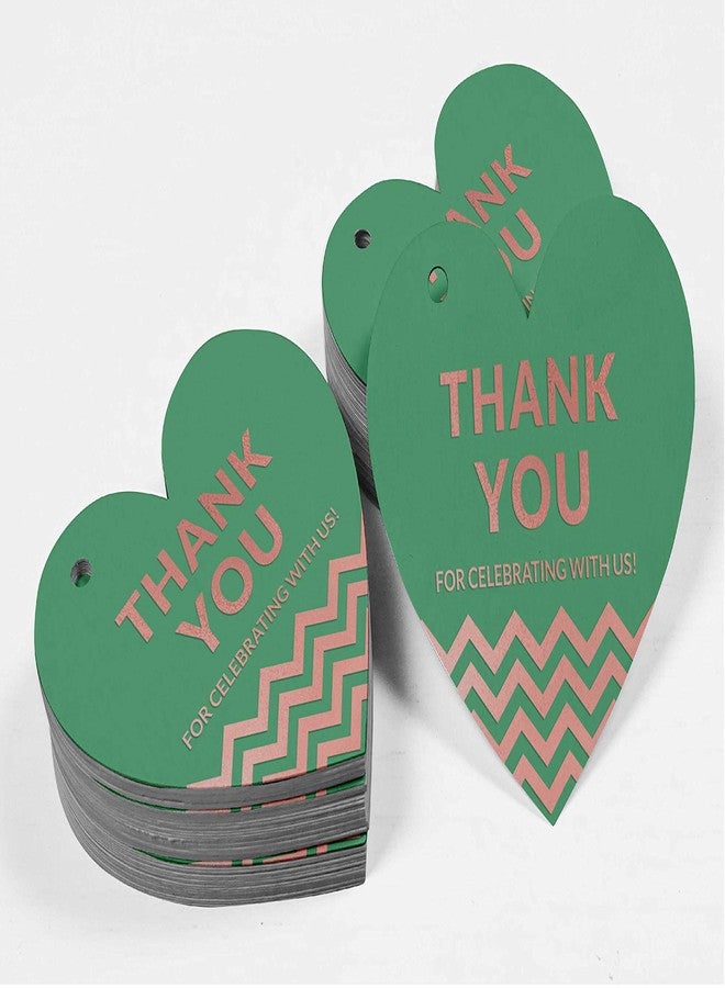 Inkdotpot Rose Gold Foil Thank You for Celebrating with Us Bridal Shower-Baby Shower-Retirement-Wedding-Birthday Tag Favor Hang Paper Tag 100 Pieces - Image 4
