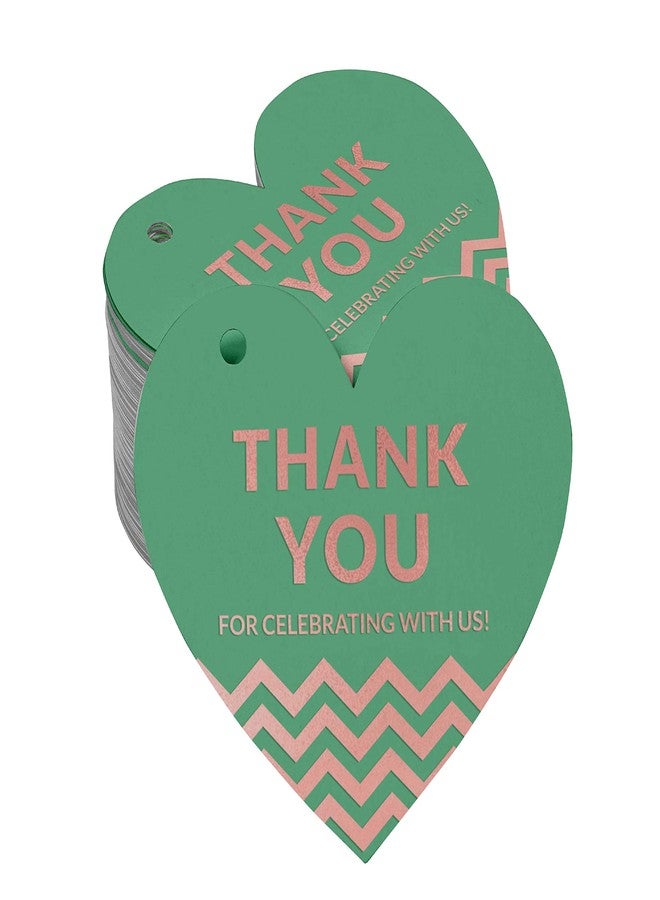 Inkdotpot Rose Gold Foil Thank You for Celebrating with Us Bridal Shower-Baby Shower-Retirement-Wedding-Birthday Tag Favor Hang Paper Tag 100 Pieces - Image 1