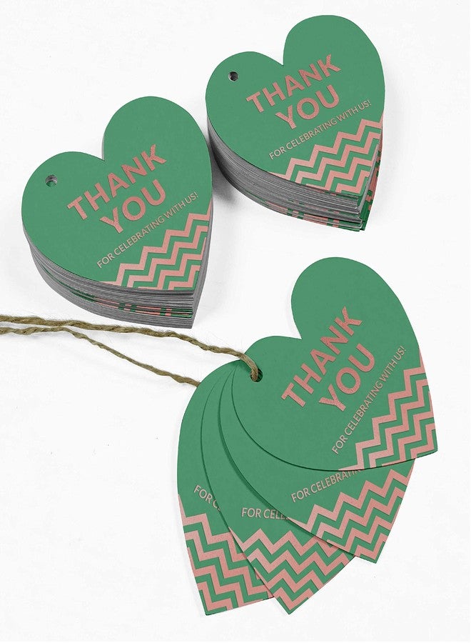 Inkdotpot Rose Gold Foil Thank You for Celebrating with Us Bridal Shower-Baby Shower-Retirement-Wedding-Birthday Tag Favor Hang Paper Tag 100 Pieces - Image 5