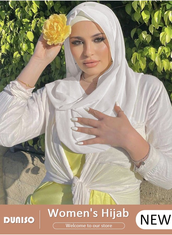 DUNISO Women's Hijab, Premium Breathable Chiffon Hijab, Stylish and Comfortable Hijab Scarfs,  Very Comfy & Good for Everyday Use, Versatile and Artistic Scarf for Women  - Image 1