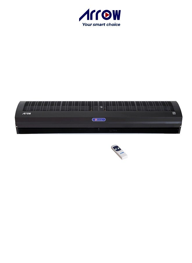 Arrow - Air Curtain 120cm with Remote Control, 210W | Low Energy Consumption  | 13 Fan Speed  | Quit Design | Strong Air Flow | Black Color | Model Name: RO-120CARC-B - Image 1