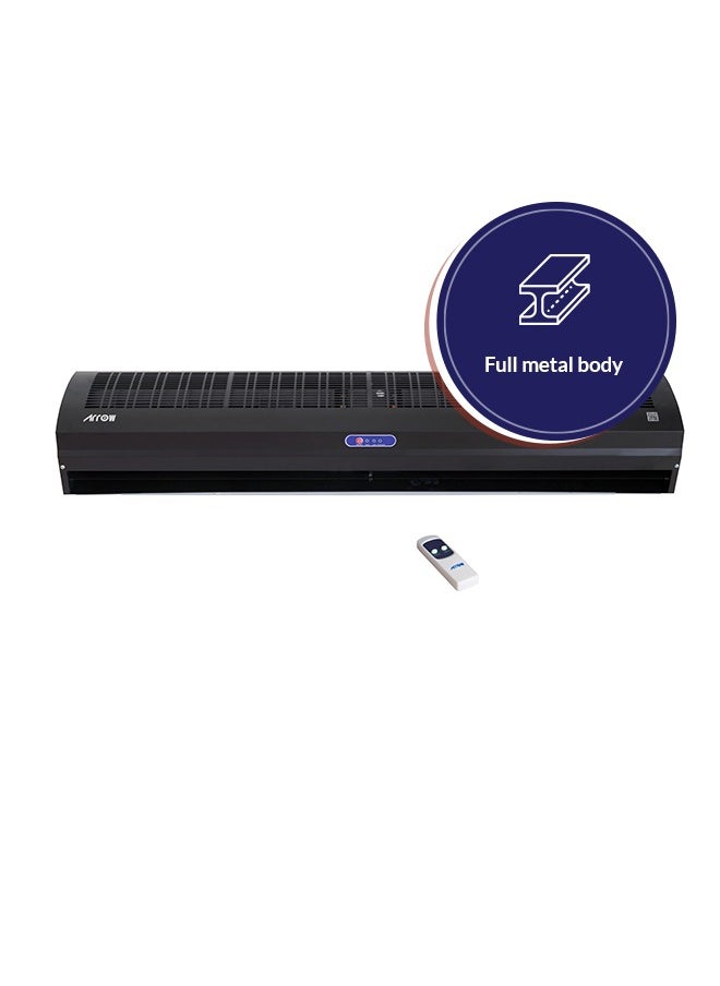 Arrow - Air Curtain 120cm with Remote Control, 210W | Low Energy Consumption  | 13 Fan Speed  | Quit Design | Strong Air Flow | Black Color | Model Name: RO-120CARC-B - Image 1