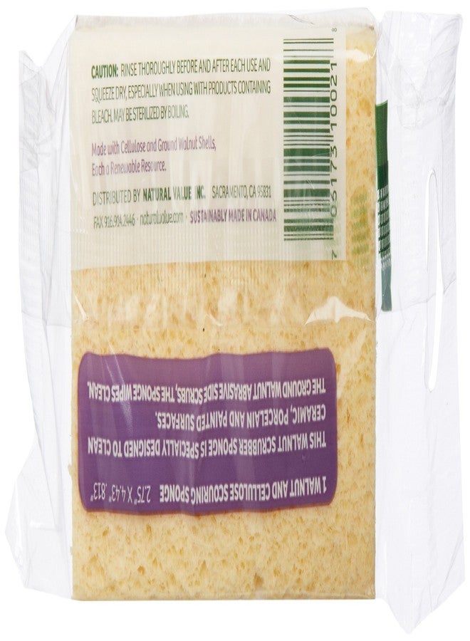 Natural Value Walnut Scrubber Sponge (Pack of 24) - Image 2