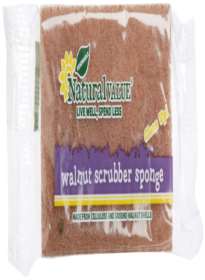Natural Value Walnut Scrubber Sponge (Pack of 24) - Image 1