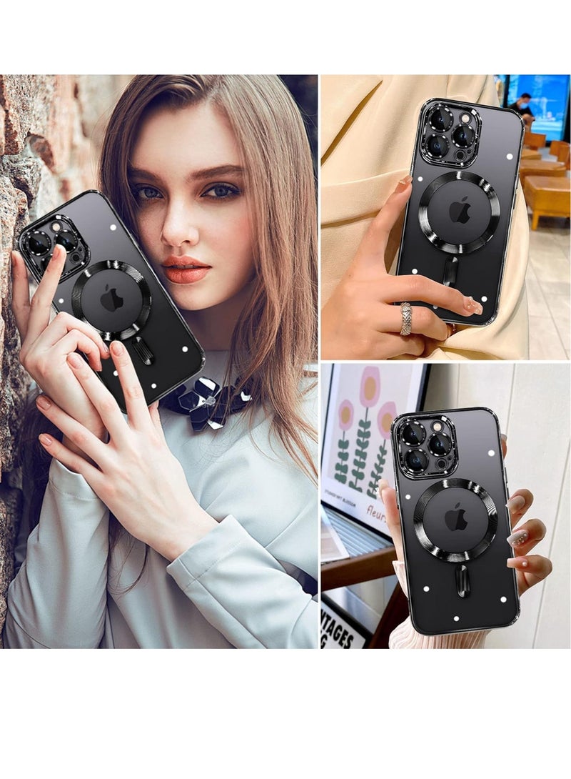 ELTRAZONE Magnetic Phone Case Compatible with iPhone 15 Pro Case, Camera Lens Full Protection, Non-Yellowing Shockproof Ultra Slim Silicone Cover Support Wireless Charging - Image 2