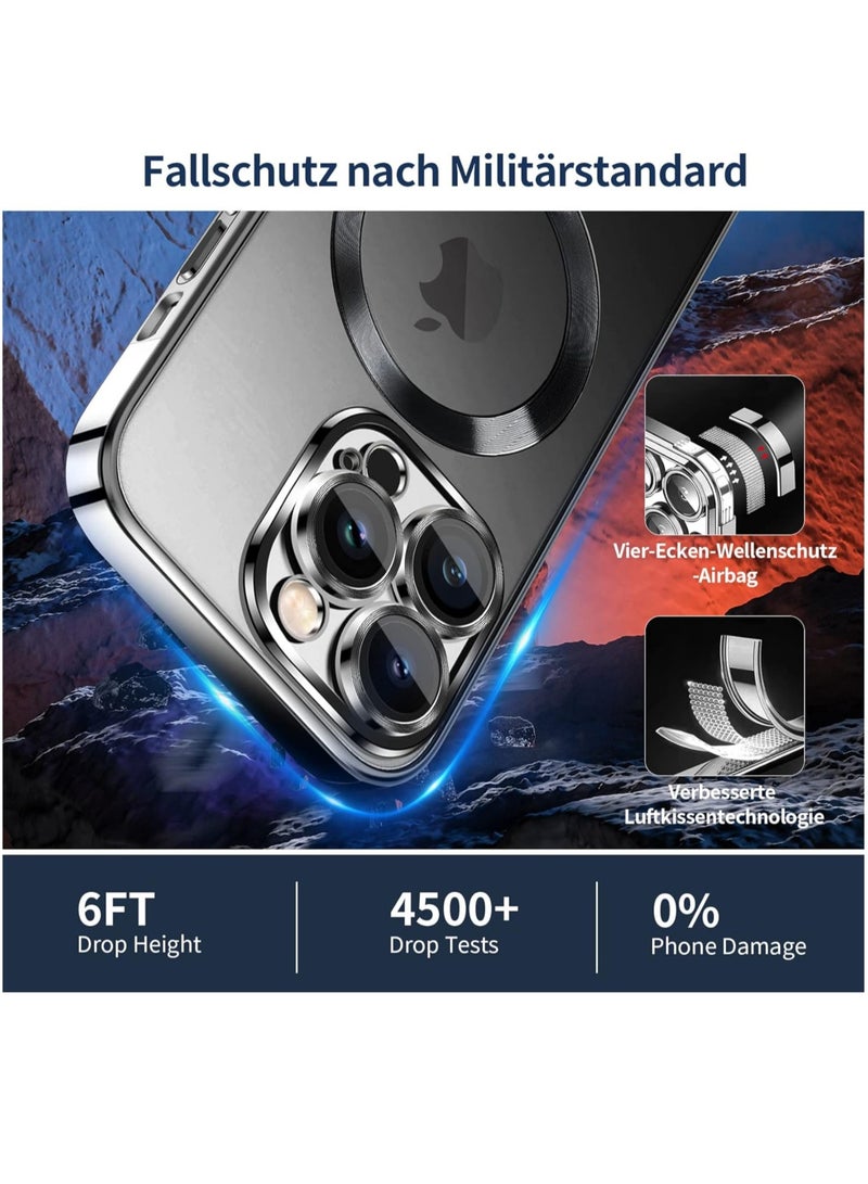 ELTRAZONE Magnetic Phone Case Compatible with iPhone 15 Pro Case, Camera Lens Full Protection, Non-Yellowing Shockproof Ultra Slim Silicone Cover Support Wireless Charging - Image 5