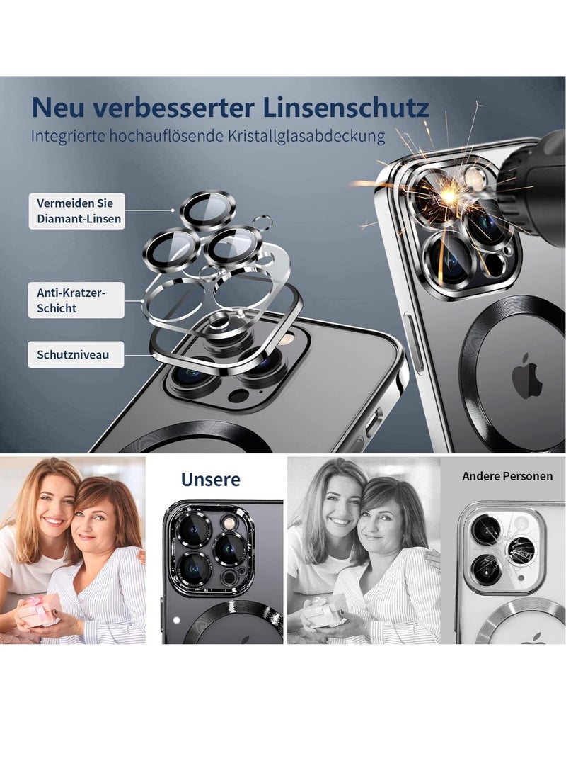 ELTRAZONE Magnetic Phone Case Compatible with iPhone 15 Pro Case, Camera Lens Full Protection, Non-Yellowing Shockproof Ultra Slim Silicone Cover Support Wireless Charging - Image 3