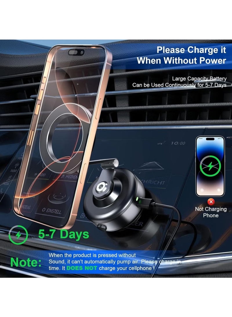 JAJEEK Upgraded Vacuum Suction Cup Mount Magnetic Car Phone Holder – 360° Rotating, Universal Fit for iPhone 16/15/14/13/12, Samsung S25 Ultra/S24 Ultra/S23 Ultra/S22 – For Cars, Showers, Mirrors & Smooth Surfaces – Easy Installation (Not for Charging) - Image 3