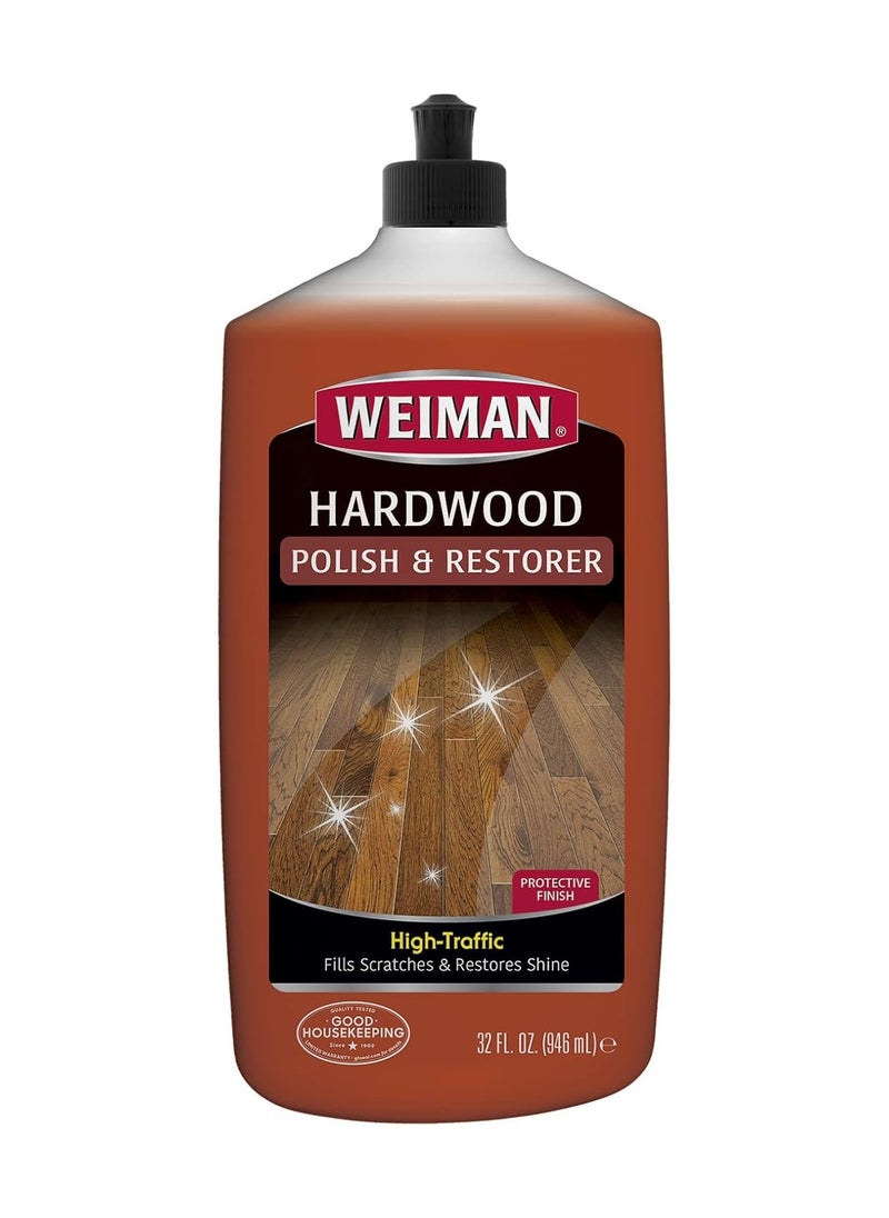 Weiman Wood Floor Polish and Restorer - 32 Ounce - High-Traffic Hardwood Floor, Natural Shine, Removes Scratches, Leaves Protective Layer, Packaging May Vary  - Image 1