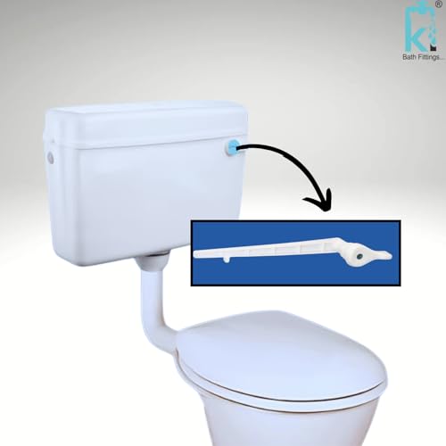 KI Plastic Toilet Flush Tank Lever Handle (Parry Type, White) - Image 2