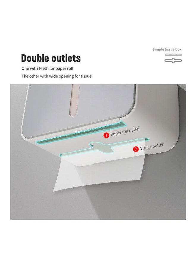 Generic - Waterproof Toilet Paper Holder Dispenser Black 21.50 x 14.00 x 14.00cm - Image 1