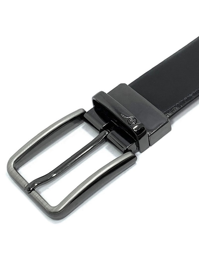 Classic Milano Classic Milano Genuine Leather Reversible Belt for Men | Black & Tan Formal Belt for Business or Office Wear | Men's Leather Belt  - Image 3