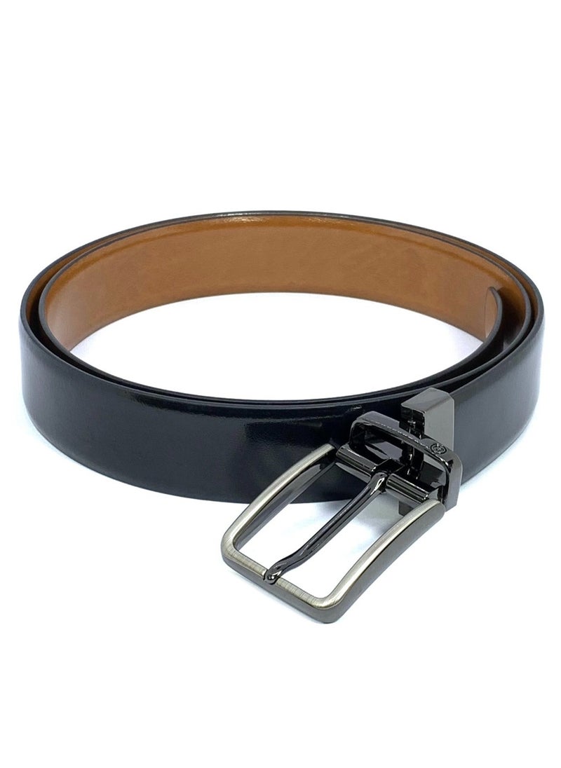 Classic Milano Classic Milano Genuine Leather Reversible Belt for Men | Black & Tan Formal Belt for Business or Office Wear | Men's Leather Belt  - Image 4