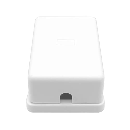 NECABLES Phone Jack Surface Mount Single Port Telephone Jack Box 4 Screw Terminals to 1 RJ11 6P4C Female White - Image 4