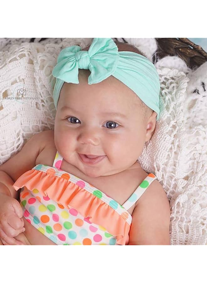 إيروريكس 8 قطع من عصابة رأس من النايلون ناعمة ولطيفة للأطفال الصغار، إكسسوارات شعر، إكسسوارات تصفيف الشعر، مرنة - Image 5