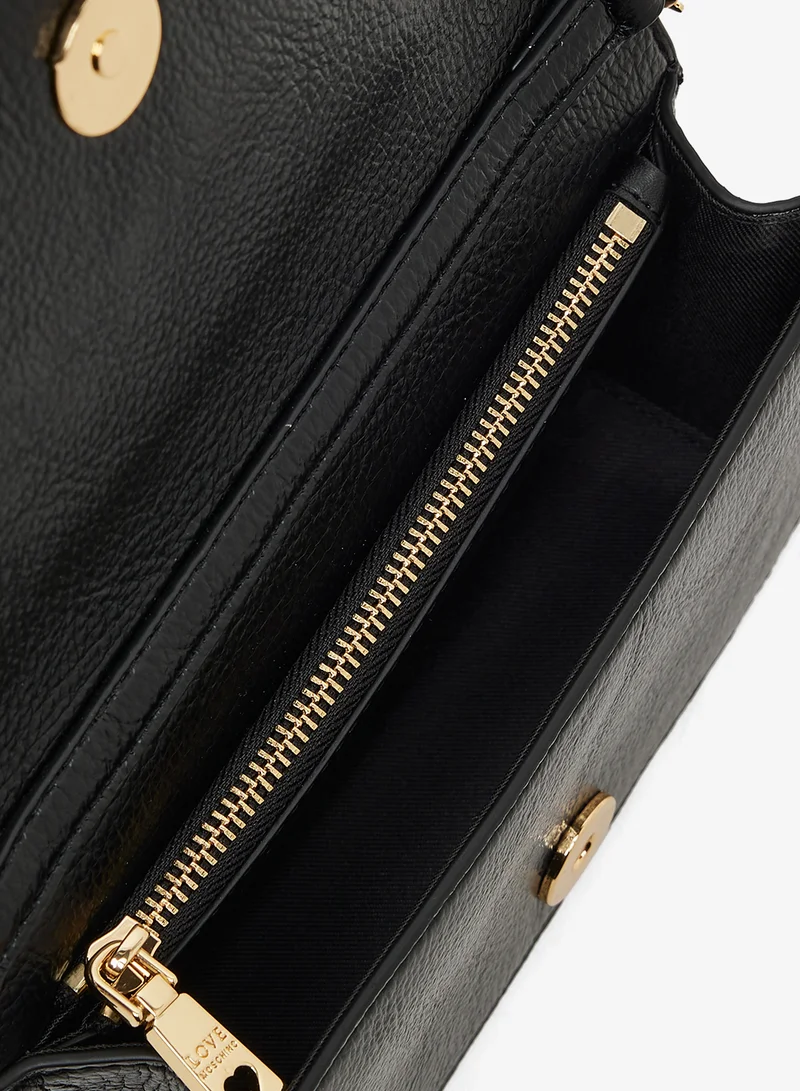 Love Moschino Logo Zip through chain detail crossbody