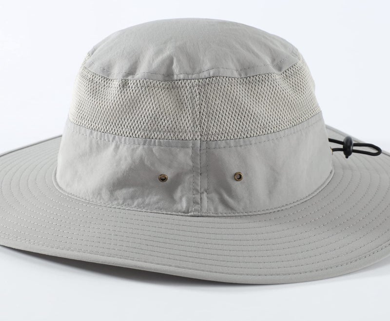 Home Prefer UPF50+ Mens Sun Hat Wide Brim Fishing Hat Airy Womens Bucket Hat UV Protection Hat for Mens Womens Beach Safari Gardening Golf Grey - Image 5