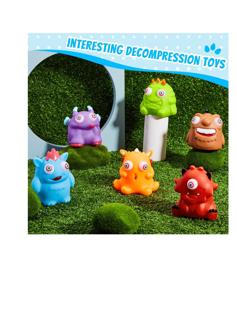 Zikra 6 Pcs Stress Relief Toys, Squeeze Toys with Pop Out Eyes, Fun Squeeze Stress Relief Toys for Kids, Birthday Party Favors for Boys Girls - Image 4
