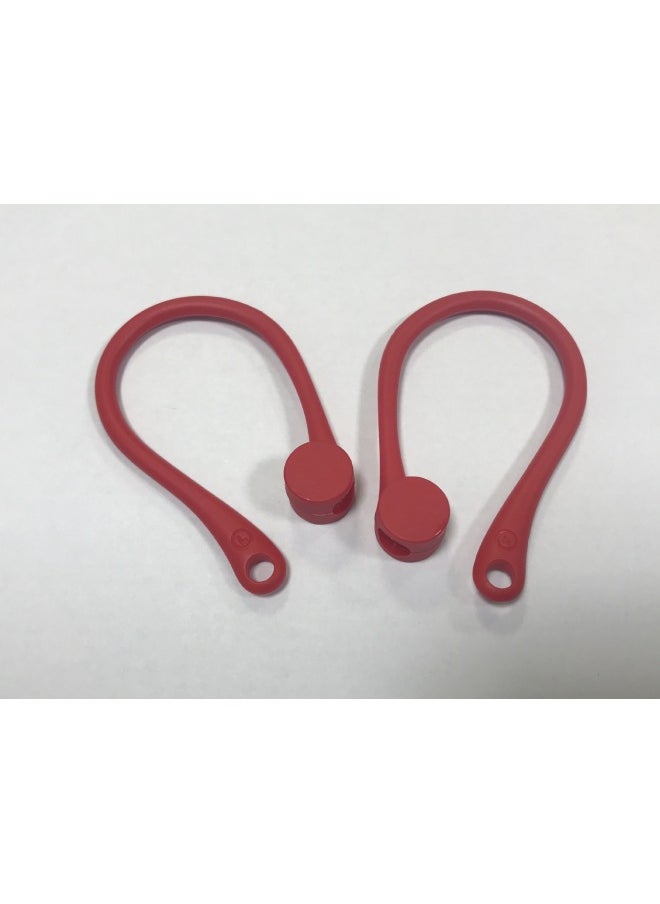 Generic Silicone Ear Hooks For Airpods Bluetooth Earphones Accessories Sports Ear Hanging Hooks Digital Computer Other Accessories-Color:GLD-SL192-04 Red  - Image 1