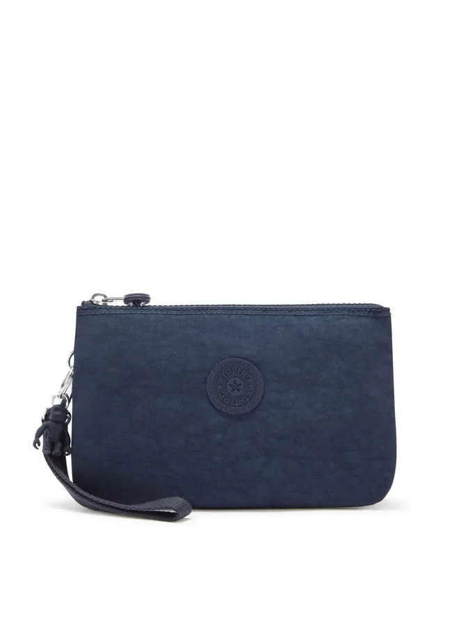 kipling Extra Large Purse (With Wristlet) Unisex Blue Bleu 2 Creativity Xl