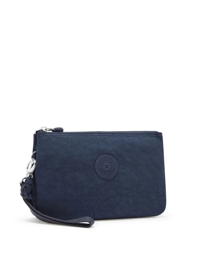 kipling Extra Large Purse (With Wristlet) Unisex Blue Bleu 2 Creativity Xl