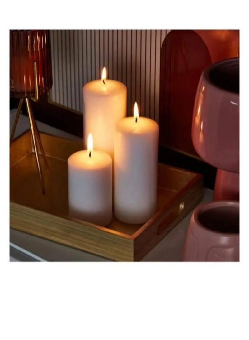 فاميلي طقم شموع عمودية من 3 قطع غير معطرة - Image 3