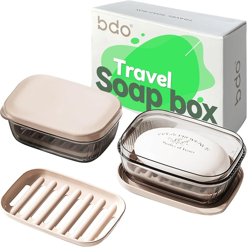 Doter Travel Soap Case, Leakproof Soap Container with Lid, Portable Bar Soap Holder for Traveling, Transparently Soap Dishes for Bathroom, Shower, Gym, School, Camping, Vacation, Outdoor - Image 1