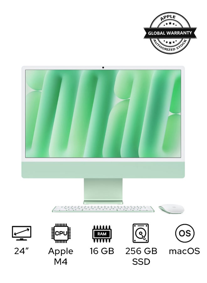 ابل  آي ماك 24 بوصة MWUY3 مع شاشة ريتينا 4.5K، شريحة M4 مع معالج 10 نواة CPU ومعالج 10 نواة GPU/16 جيجابايت RAM/256 جيجابايت SSD/macOS - Image 1