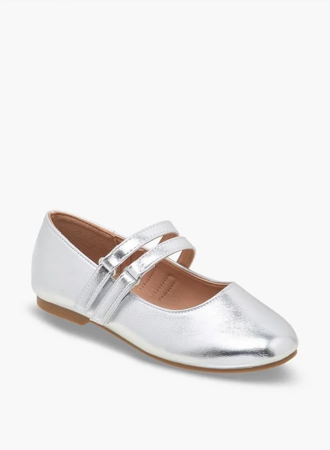 جونيورز Girls Hook & Loop Ballerina Shoes