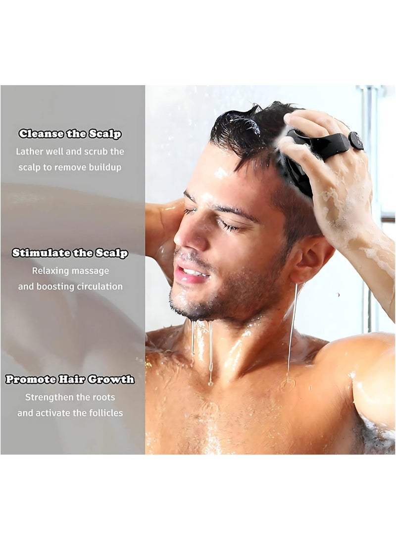 SOLARAE Silicone Anti Dandruff Deep Clean Scalp Scrubber with Ergonomic Non-Slip Handle (2 Pcs) - Image 4