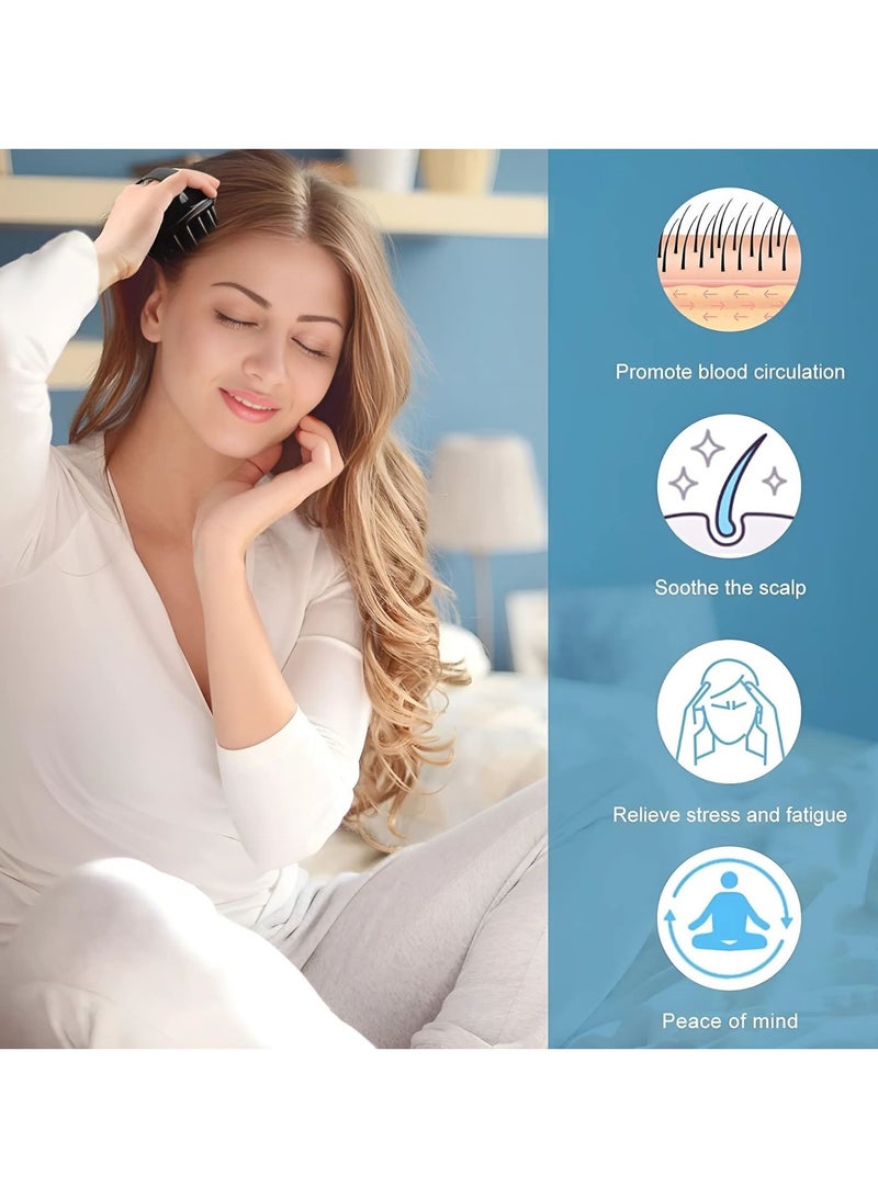 SOLARAE Silicone Anti Dandruff Deep Clean Scalp Scrubber with Ergonomic Non-Slip Handle (2 Pcs) - Image 5
