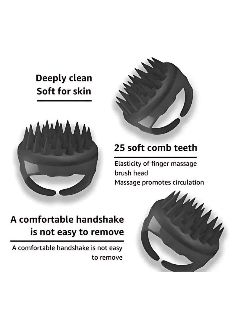 SOLARAE Silicone Anti Dandruff Deep Clean Scalp Scrubber with Ergonomic Non-Slip Handle (2 Pcs) - Image 2